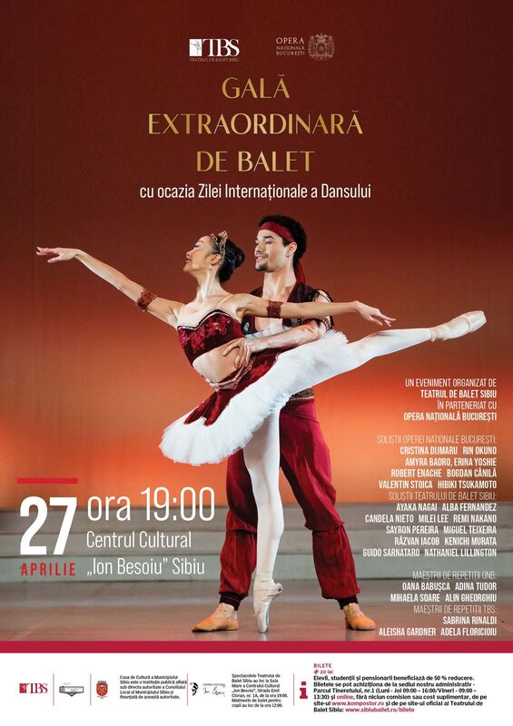 Gală Extraordinară de Balet cu ocazia Zilei Internaționale a Dansului